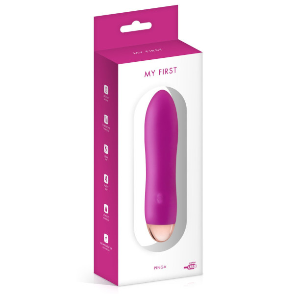 Vibromasseur rose lisse 7 vitesses USB 